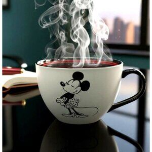 Minnie Mouse Black White Red Mug Disney Vintage Glam Desk Decor Old Hollywood
